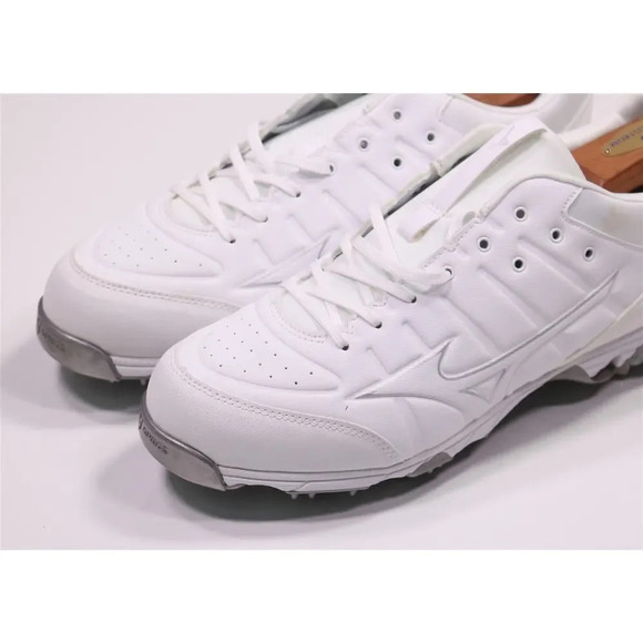 Mizuno 9-Spike Ambition 2 All White Baseball Cleats 12.5 New! - Picture 14 of 14